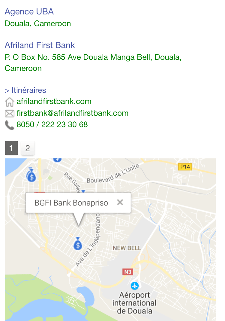 Plus d’informations pour vos points d’intérêt